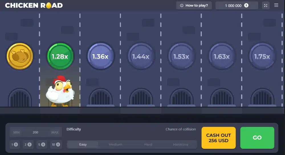 تعليمات خطوة بخطوة حول كيفية لعب Chicken Road